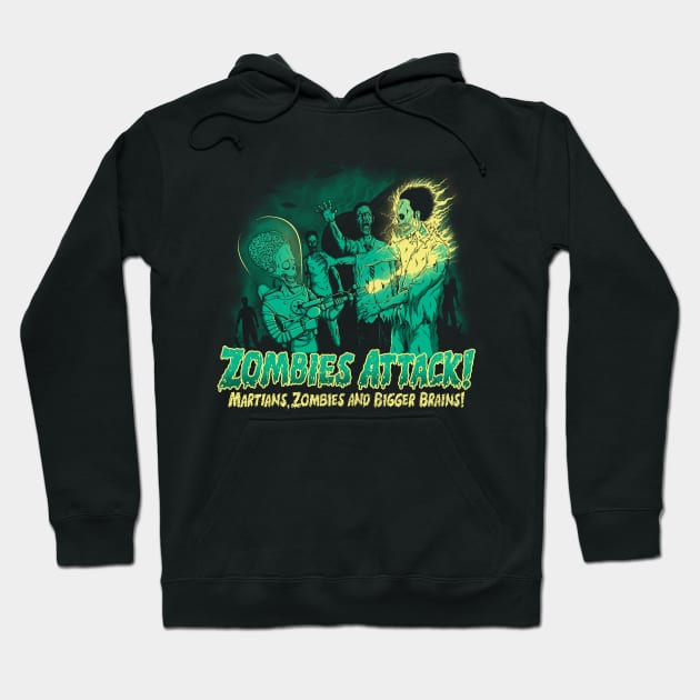 Zombies Attack Hoodie by pigboom